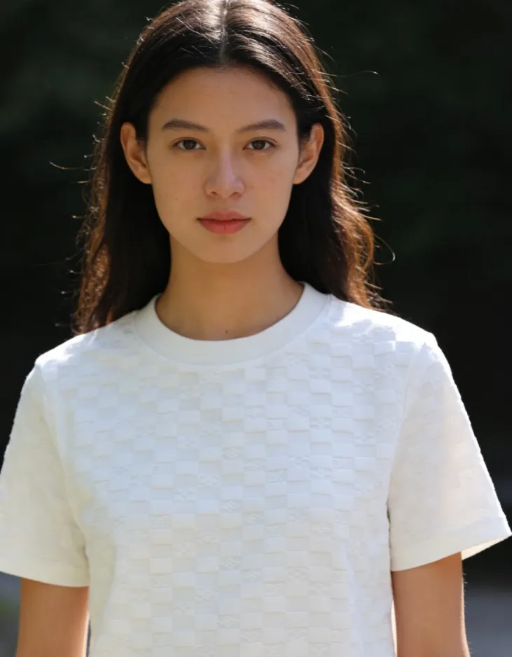 Louis Vuitton/Louis Vuitton presbyopic checkerboard jacquard short sleeves